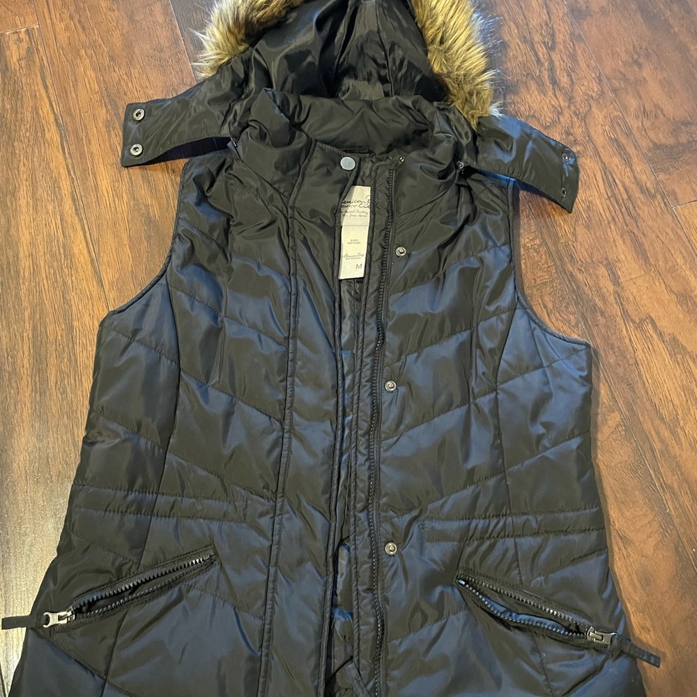 American Rag Black Quilted Jacket
